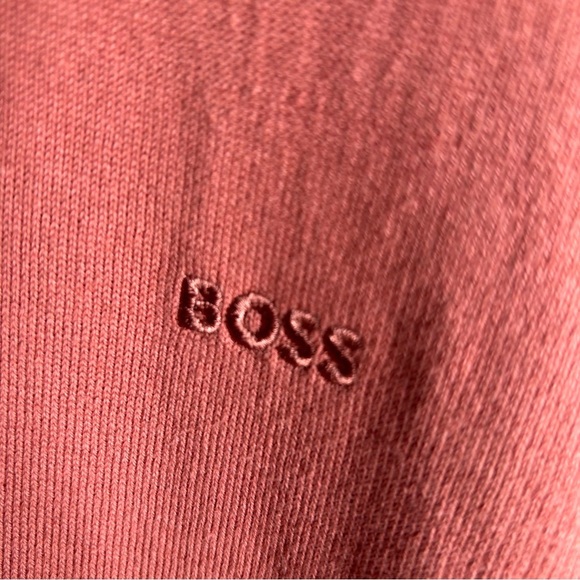 HUGO BOSS Men's Finest Italian Yarn Pink Sweater XL - Picture 4 of 8
